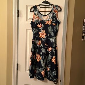 Hawaiian print summer dress